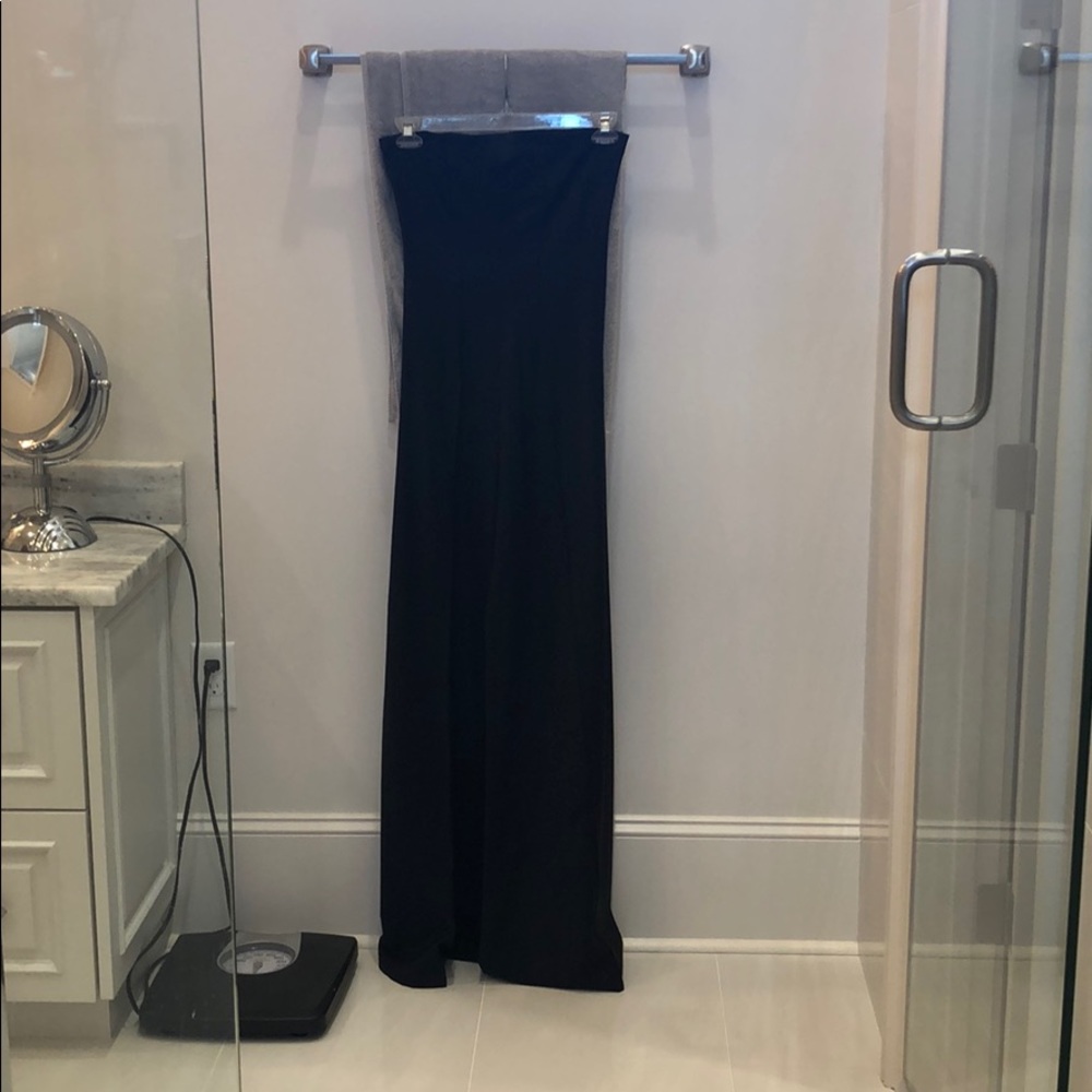 Black strapless jumpsuit